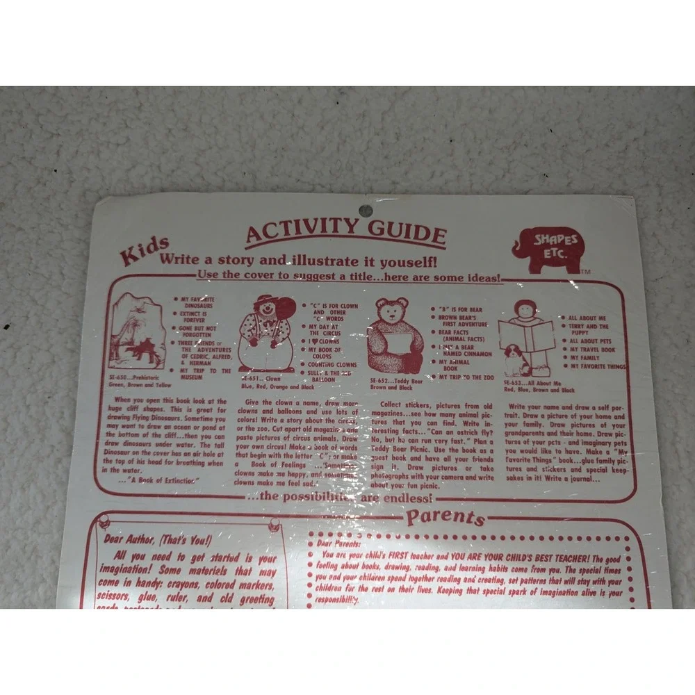 1987 Vintage Creative Writing Activity Book . Create‎ Your Book Lot Of 2